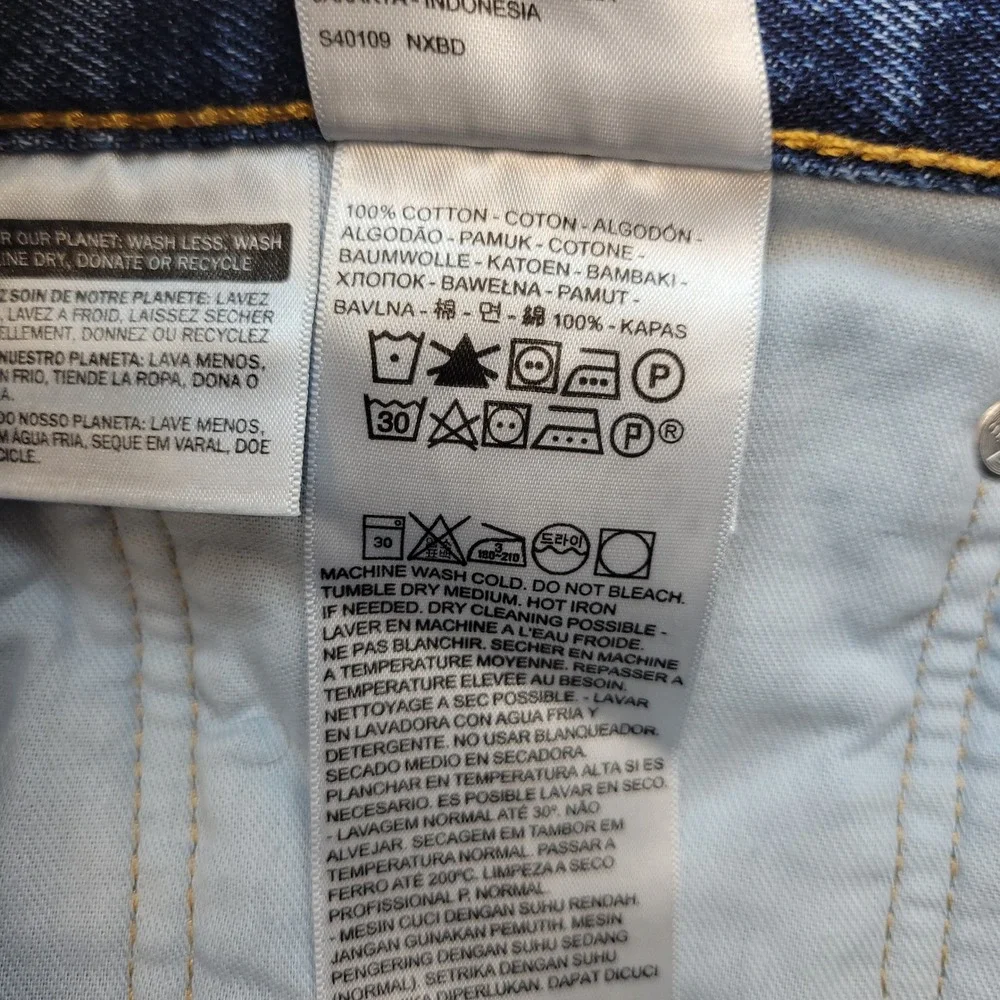 Levi's 550 Jeans Mens 42x30 Blue Relaxed Tapered Leg Medium Wash Denim